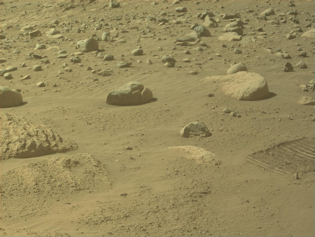 This image was taken by FRONT_HAZCAM_LEFT_A onboard NASA's Mars rover Perseverance on Sol 797