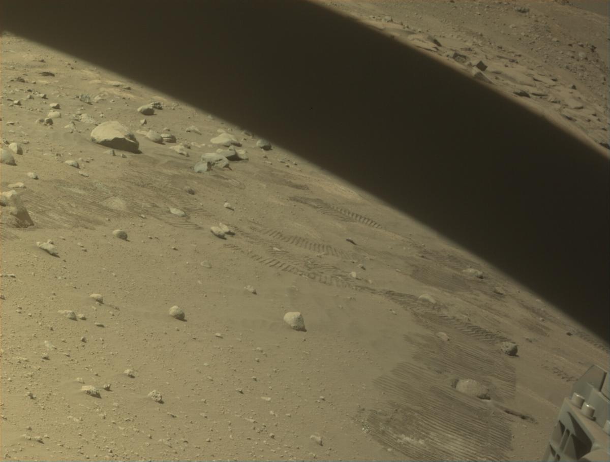 This image was taken by FRONT_HAZCAM_RIGHT_A onboard NASA's Mars rover Perseverance on Sol 797