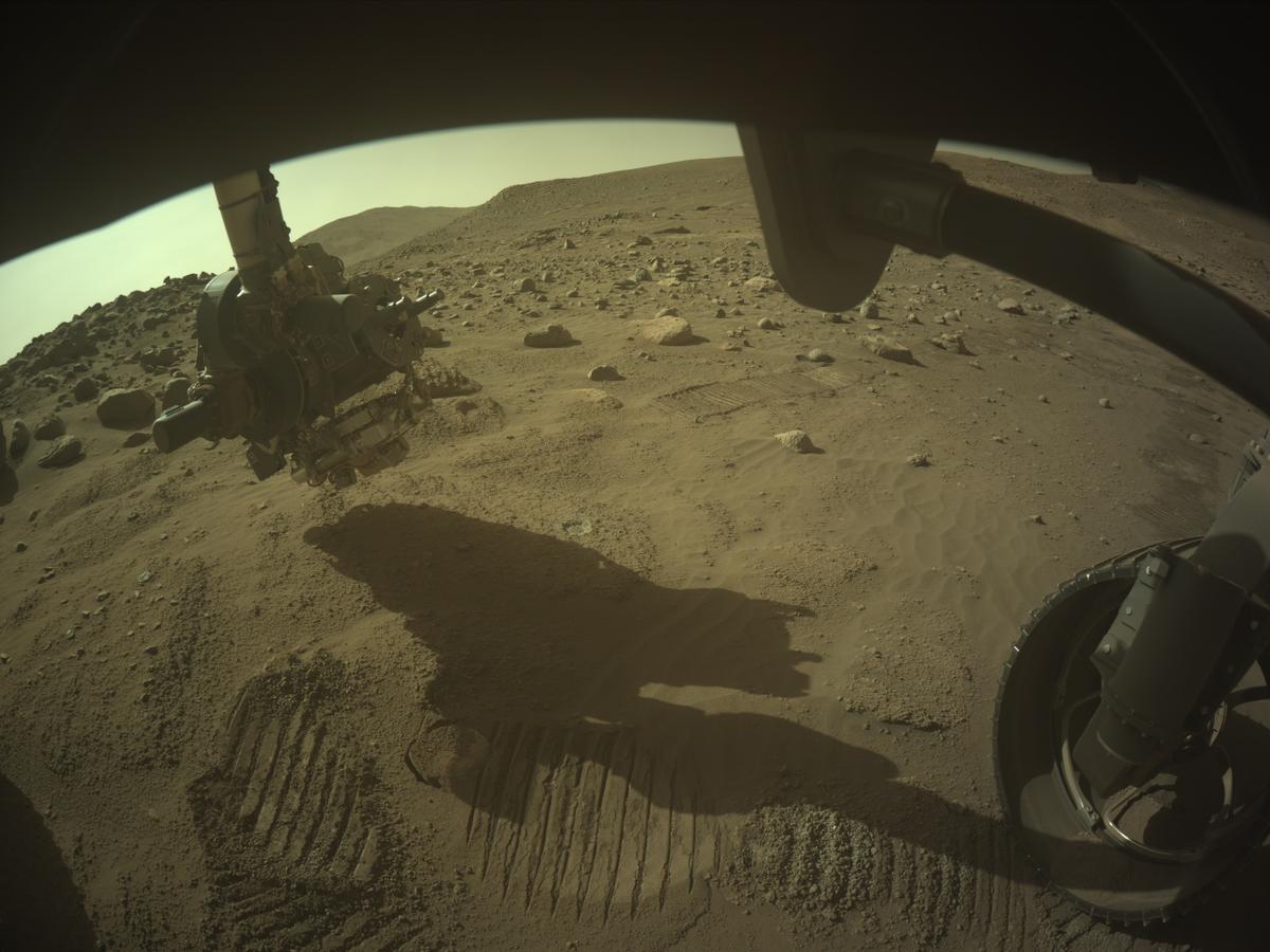This image was taken by FRONT_HAZCAM_RIGHT_A onboard NASA's Mars rover Perseverance on Sol 799