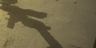 View image taken on Mars, Mars Perseverance Sol 802: Front Left Hazard Avoidance Camera (Hazcam)