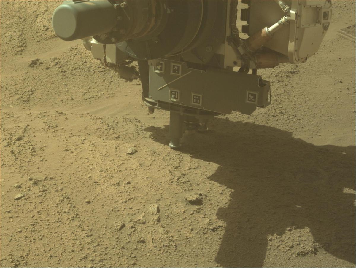 This image was taken by FRONT_HAZCAM_LEFT_A onboard NASA's Mars rover Perseverance on Sol 802
