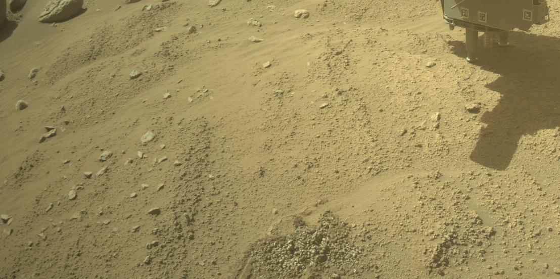 This image was taken by FRONT_HAZCAM_RIGHT_A onboard NASA's Mars rover Perseverance on Sol 802
