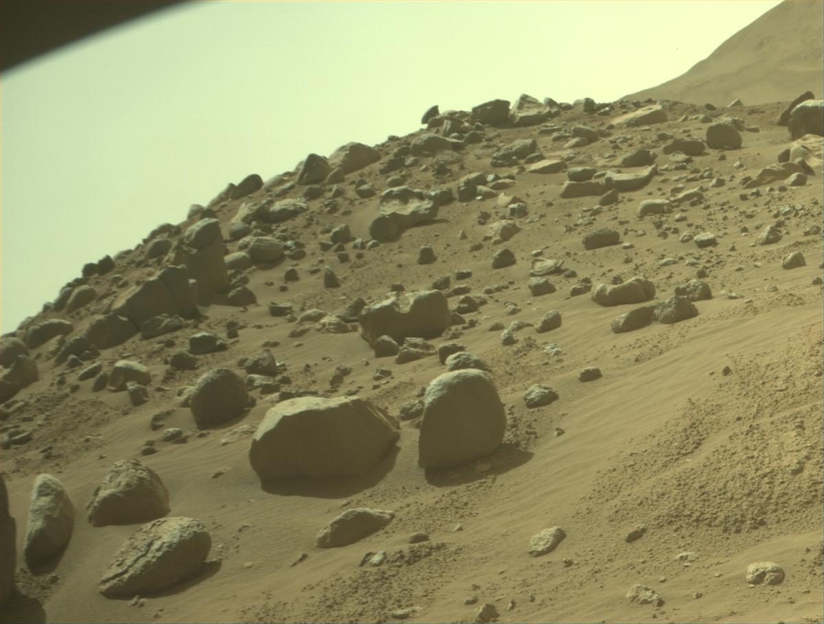 This image was taken by FRONT_HAZCAM_RIGHT_A onboard NASA's Mars rover Perseverance on Sol 802