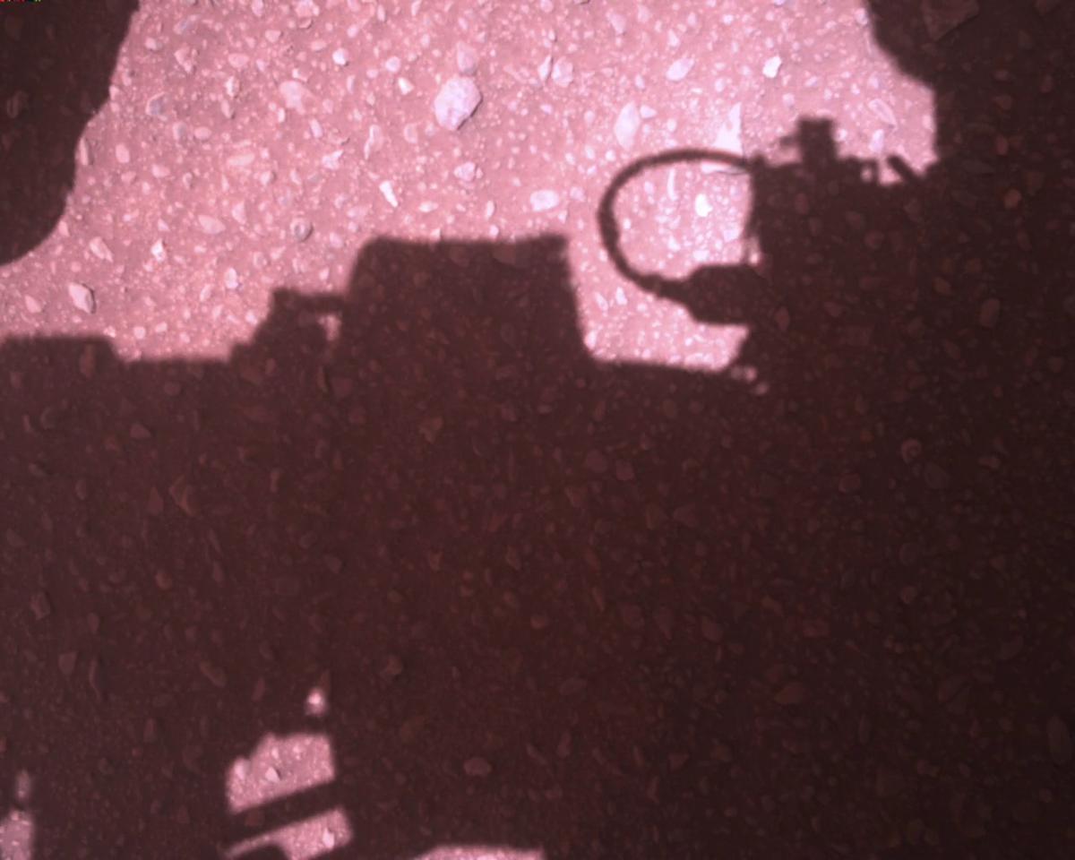 This image was taken by EDL_RDCAM onboard NASA's Mars rover Perseverance on Sol 813