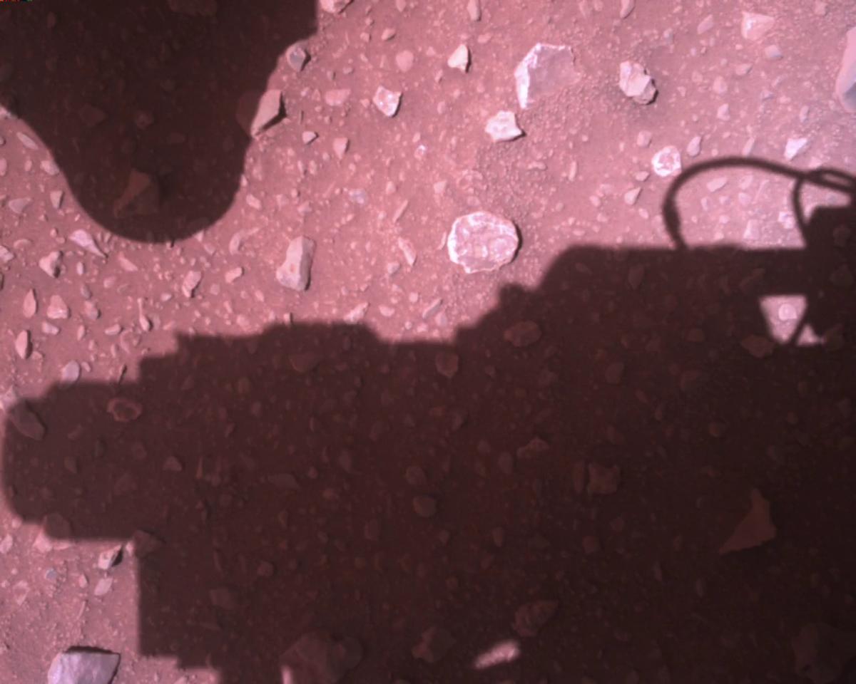 This image was taken by EDL_RDCAM onboard NASA's Mars rover Perseverance on Sol 813
