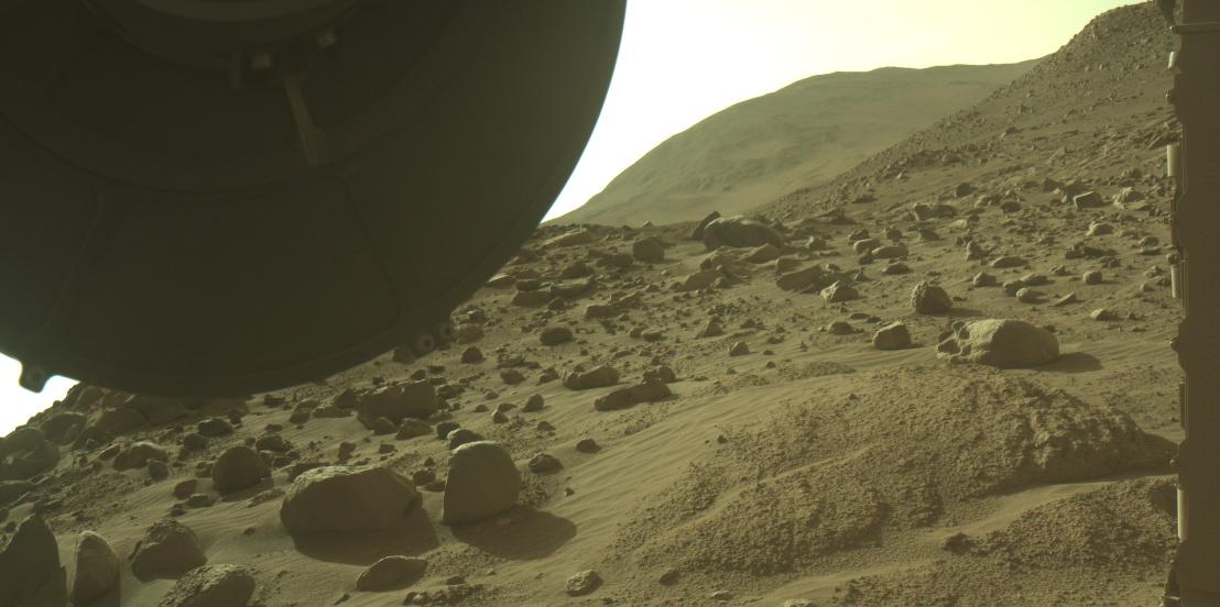 This image was taken by FRONT_HAZCAM_LEFT_A onboard NASA's Mars rover Perseverance on Sol 813