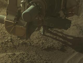 View image taken on Mars, Mars Perseverance Sol 813: Front Left Hazard Avoidance Camera (Hazcam)