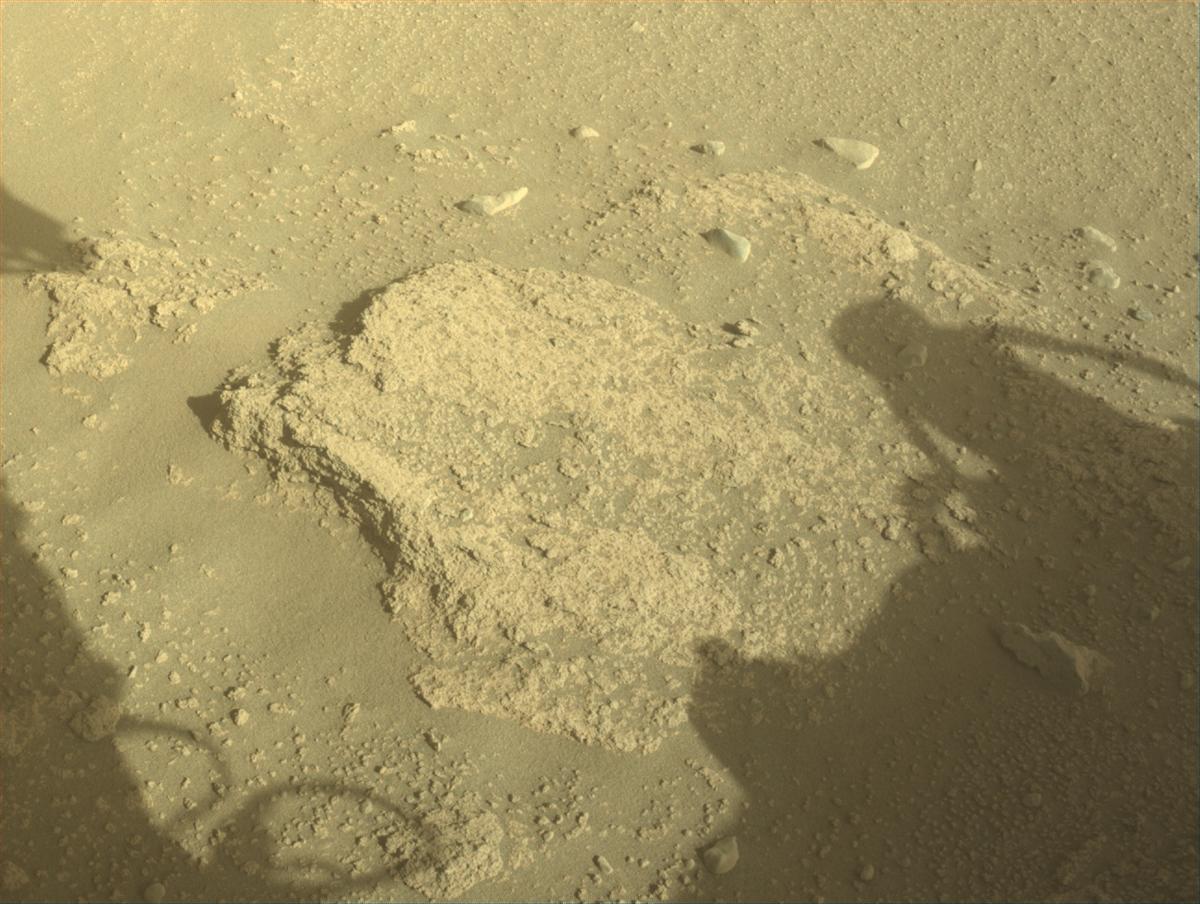 This image was taken by FRONT_HAZCAM_LEFT_A onboard NASA's Mars rover Perseverance on Sol 818