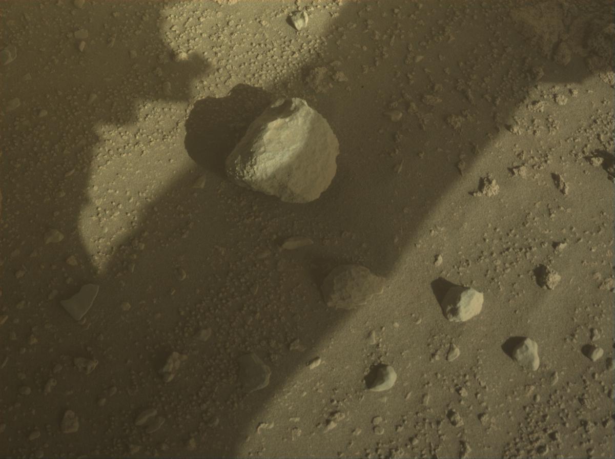 This image was taken by FRONT_HAZCAM_LEFT_A onboard NASA's Mars rover Perseverance on Sol 818