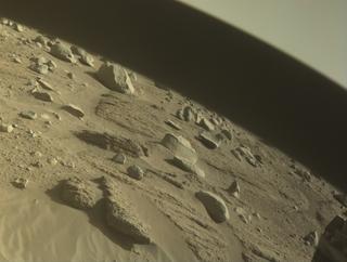 View image taken on Mars, Mars Perseverance Sol 818: Front Right Hazard Avoidance Camera (Hazcam)