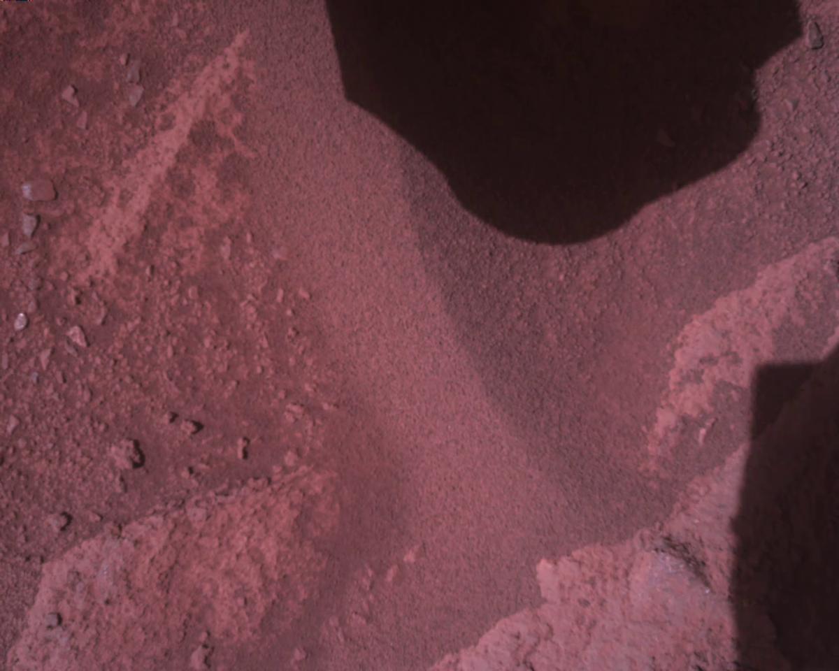 This image was taken by EDL_RDCAM onboard NASA's Mars rover Perseverance on Sol 821