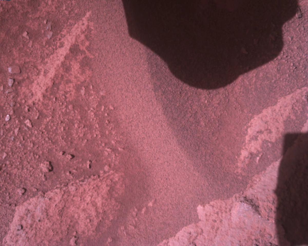 This image was taken by EDL_RDCAM onboard NASA's Mars rover Perseverance on Sol 821