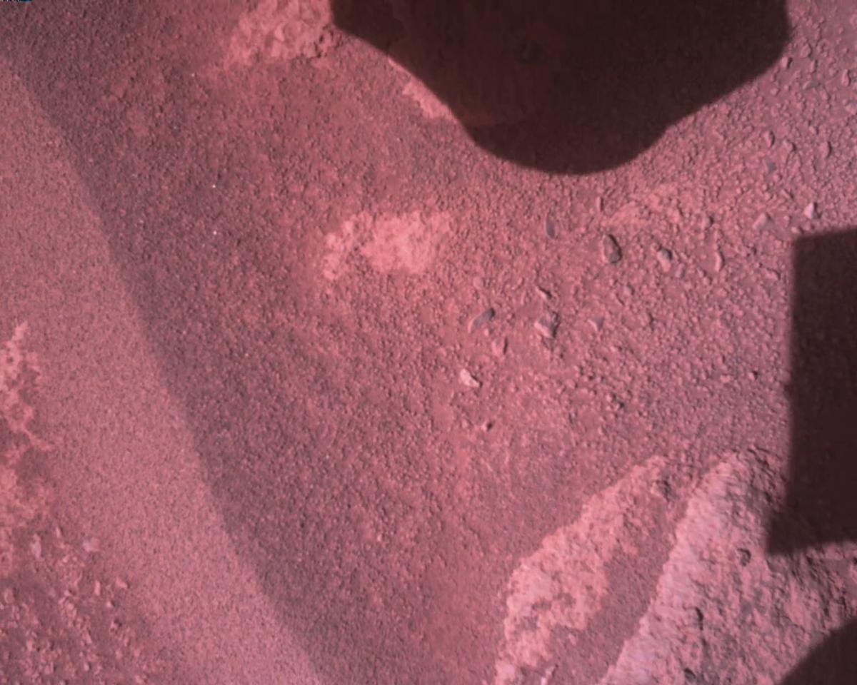 This image was taken by EDL_RDCAM onboard NASA's Mars rover Perseverance on Sol 821