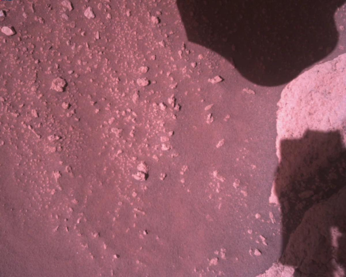 This image was taken by EDL_RDCAM onboard NASA's Mars rover Perseverance on Sol 821