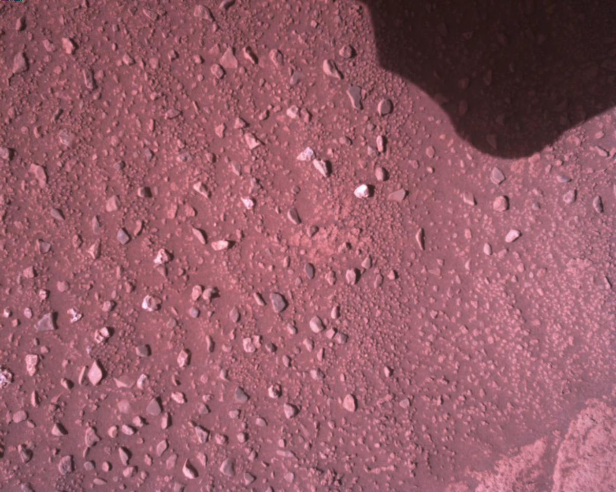 This image was taken by EDL_RDCAM onboard NASA's Mars rover Perseverance on Sol 821