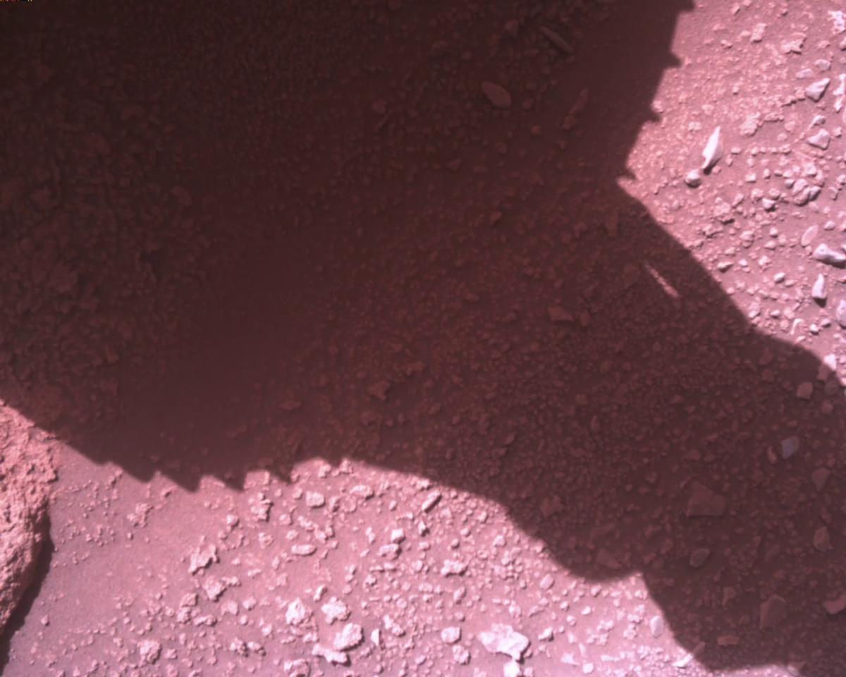 This image was taken by EDL_RDCAM onboard NASA's Mars rover Perseverance on Sol 821