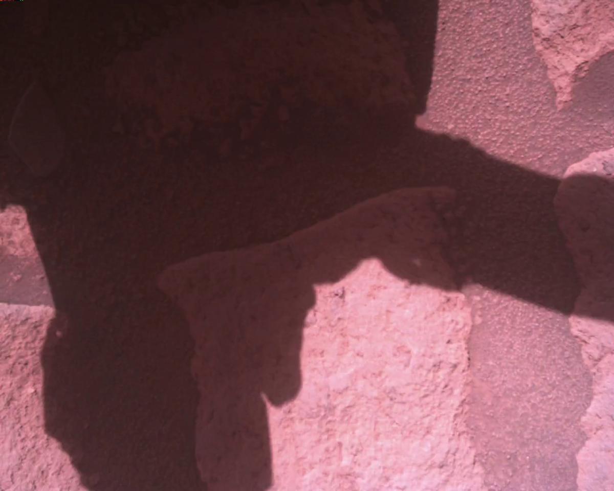 This image was taken by EDL_RDCAM onboard NASA's Mars rover Perseverance on Sol 821
