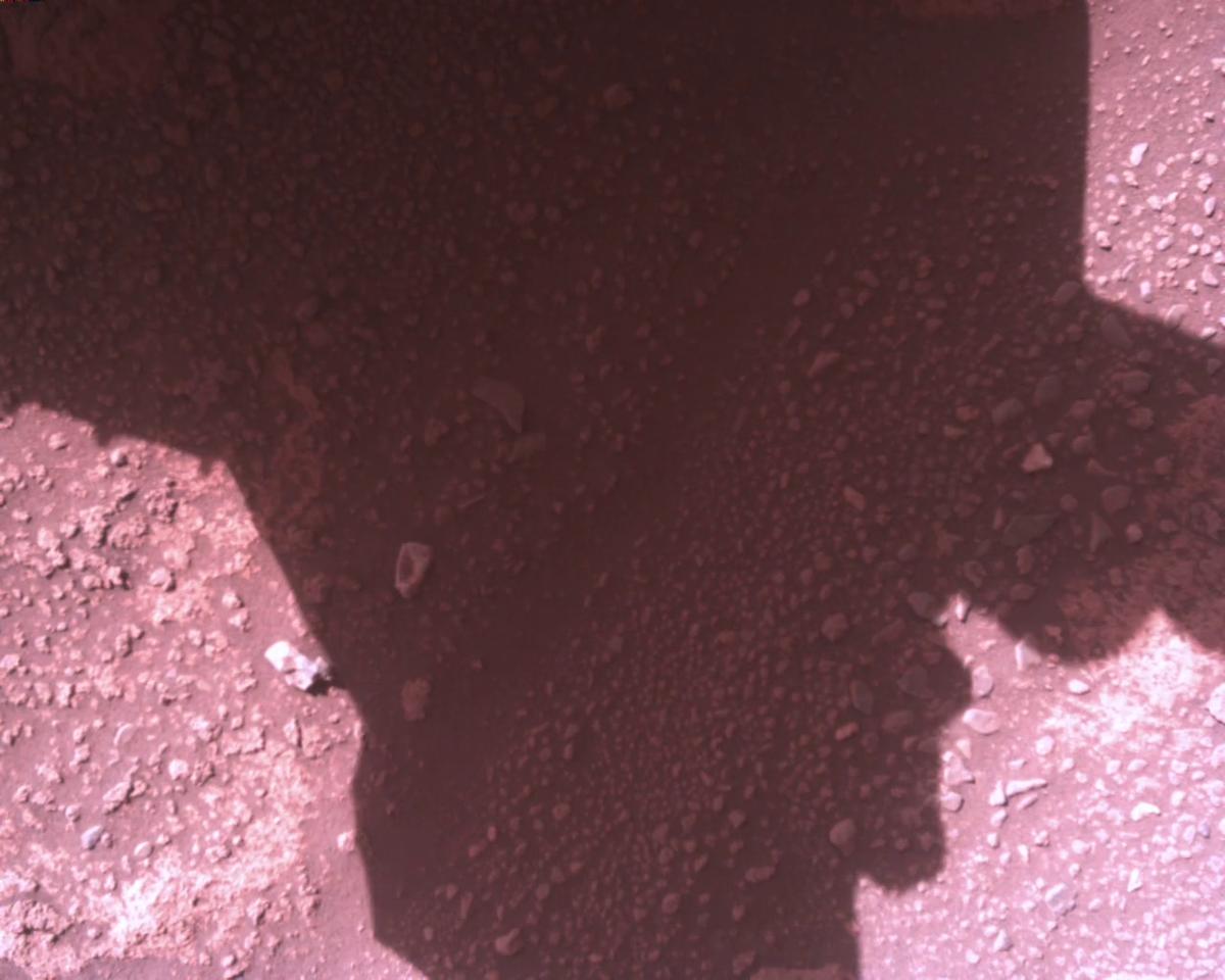 This image was taken by EDL_RDCAM onboard NASA's Mars rover Perseverance on Sol 821