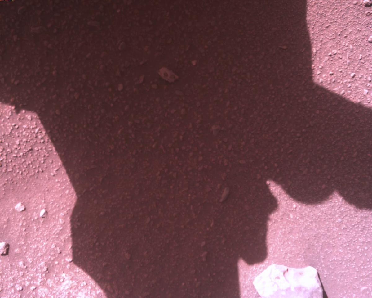 This image was taken by EDL_RDCAM onboard NASA's Mars rover Perseverance on Sol 821