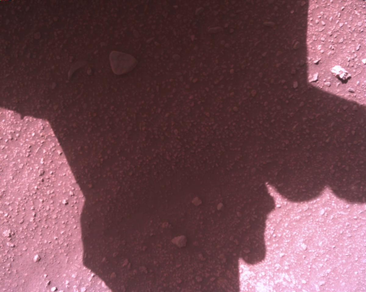 This image was taken by EDL_RDCAM onboard NASA's Mars rover Perseverance on Sol 821