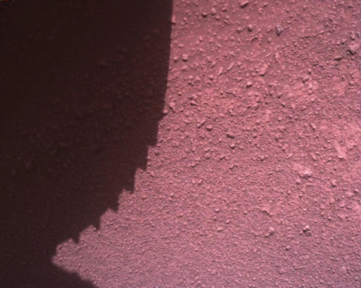 This image was taken by EDL_RDCAM onboard NASA's Mars rover Perseverance on Sol 821