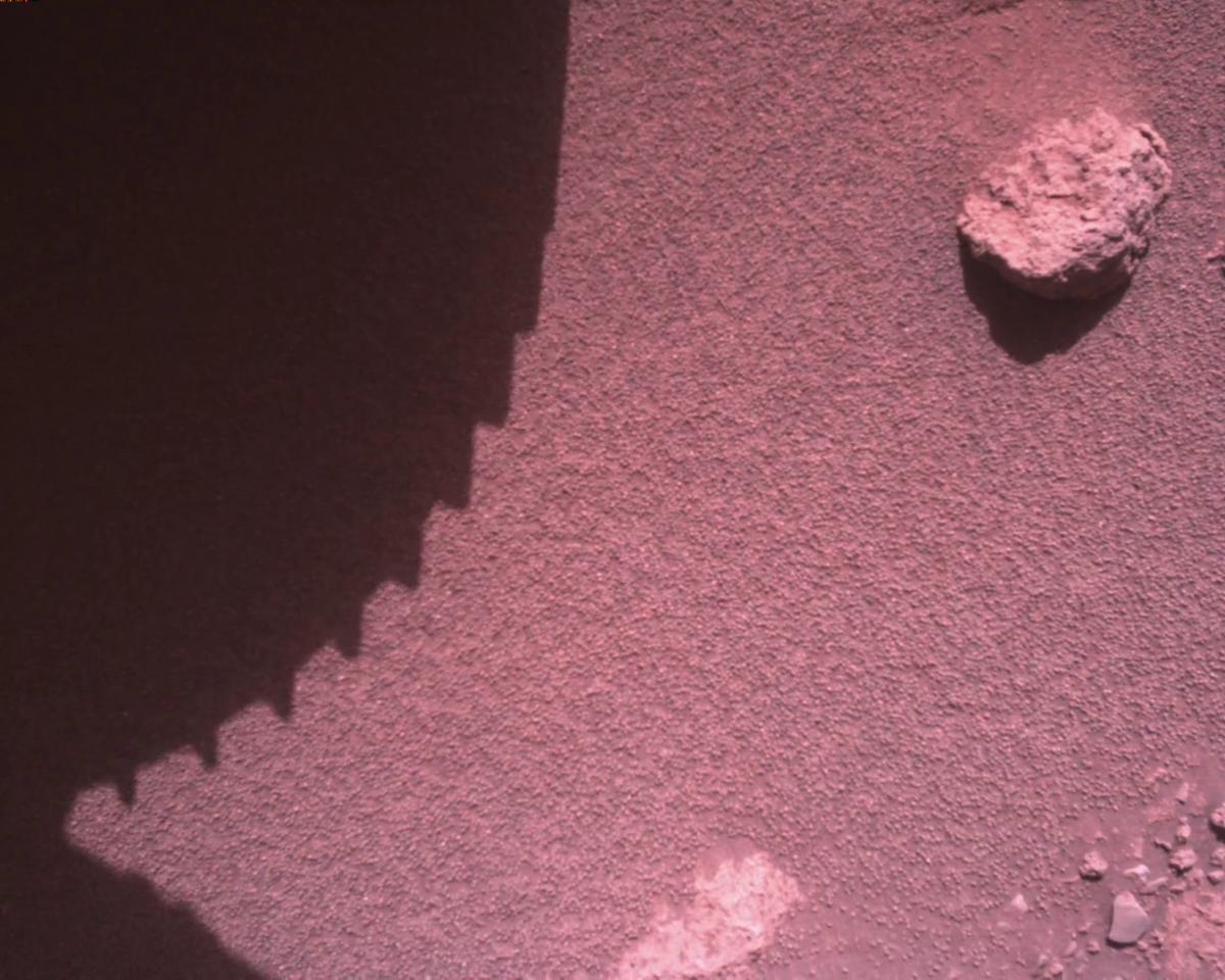 This image was taken by EDL_RDCAM onboard NASA's Mars rover Perseverance on Sol 821