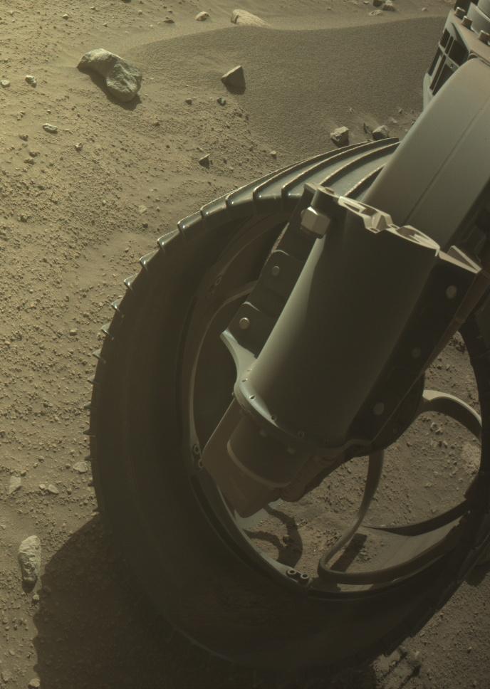 This image was taken by FRONT_HAZCAM_RIGHT_A onboard NASA's Mars rover Perseverance on Sol 822