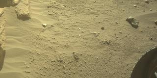 View image taken on Mars, Mars Perseverance Sol 822: Front Right Hazard Avoidance Camera (Hazcam)