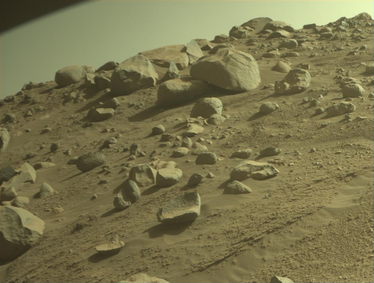 This image was taken by FRONT_HAZCAM_RIGHT_A onboard NASA's Mars rover Perseverance on Sol 822