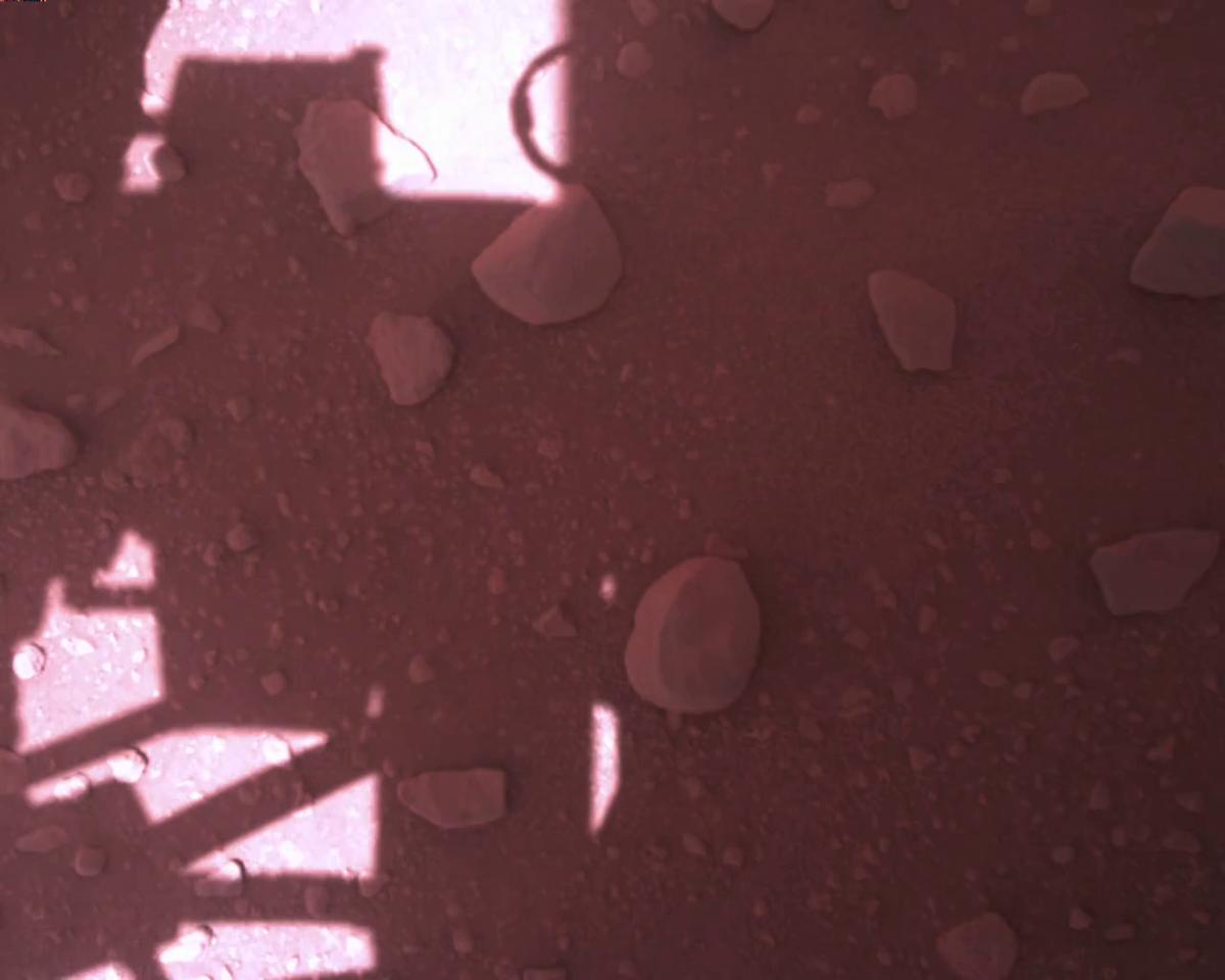 This image was taken by EDL_RDCAM onboard NASA's Mars rover Perseverance on Sol 831