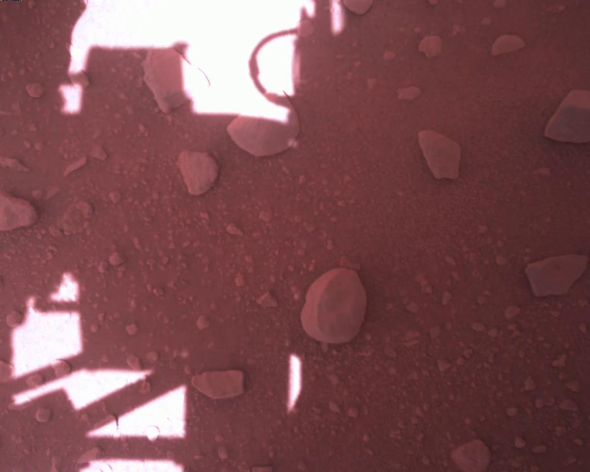 This image was taken by EDL_RDCAM onboard NASA's Mars rover Perseverance on Sol 831