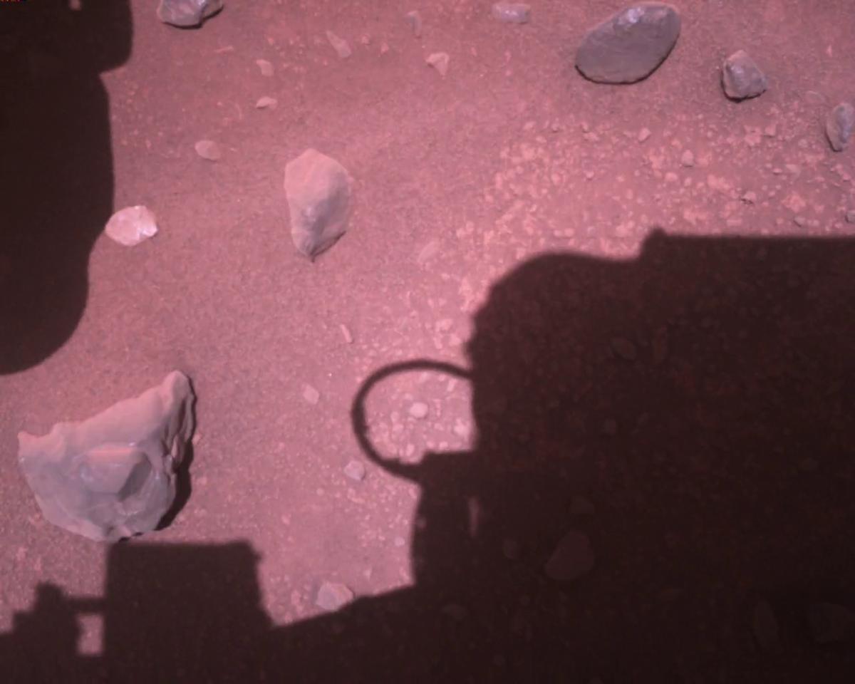 This image was taken by EDL_RDCAM onboard NASA's Mars rover Perseverance on Sol 831