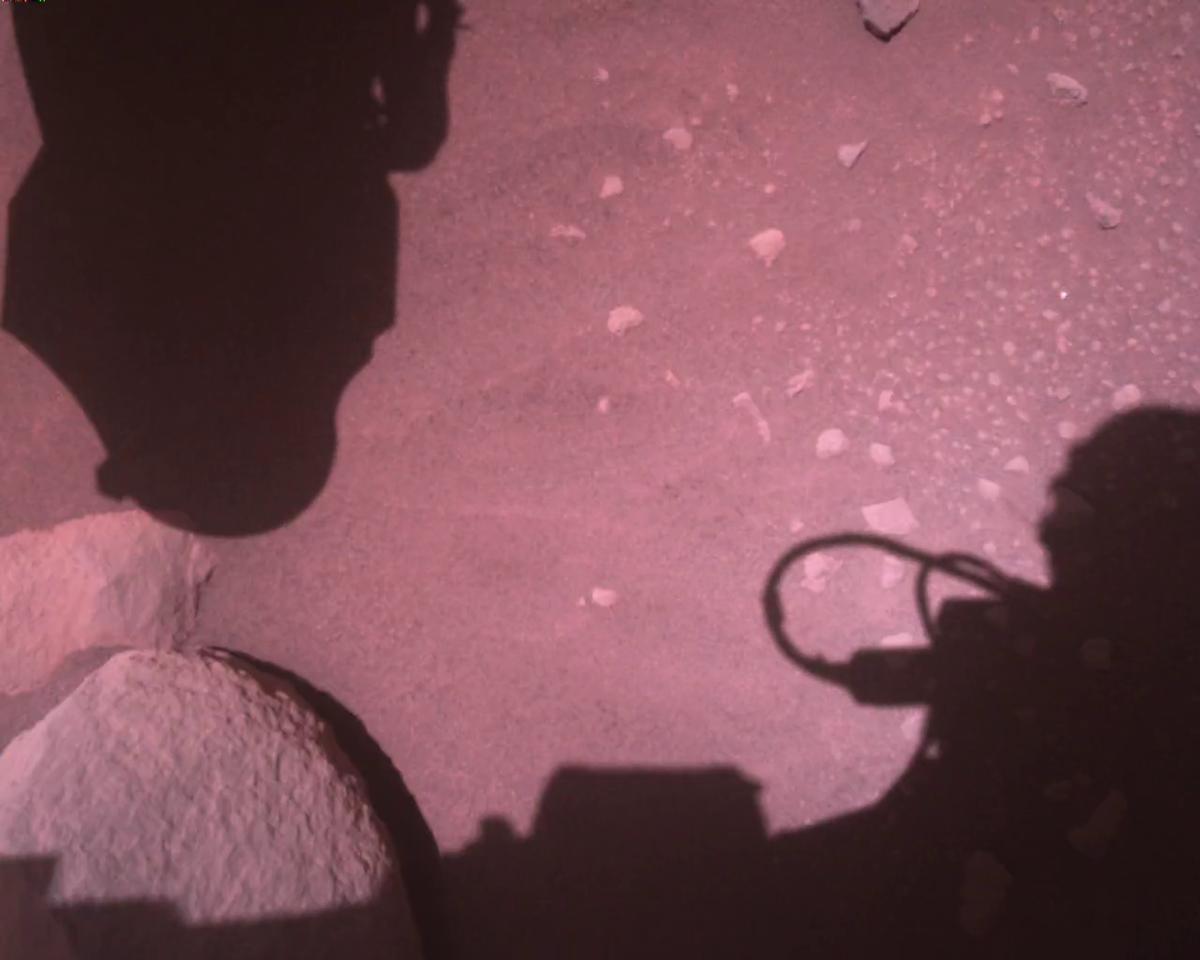 This image was taken by EDL_RDCAM onboard NASA's Mars rover Perseverance on Sol 831