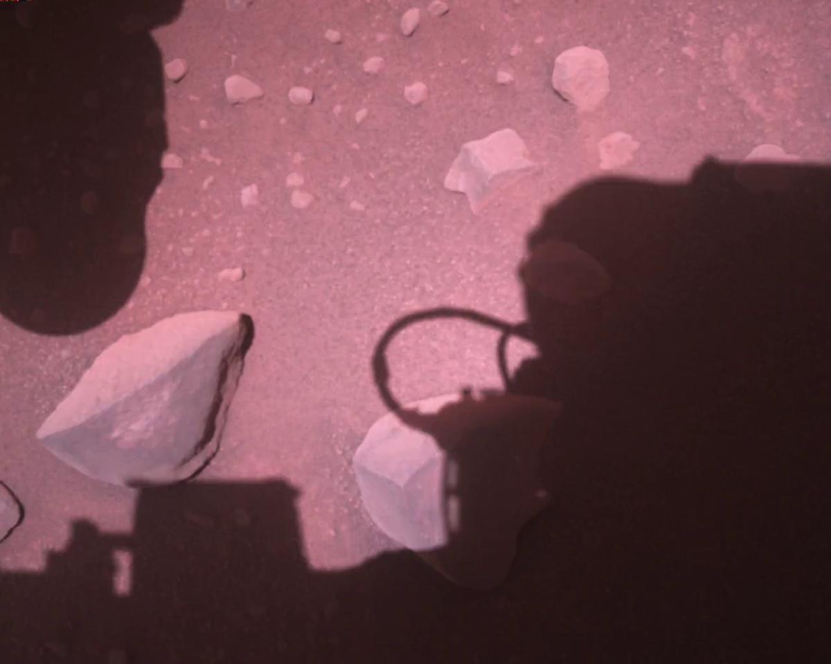 This image was taken by EDL_RDCAM onboard NASA's Mars rover Perseverance on Sol 831