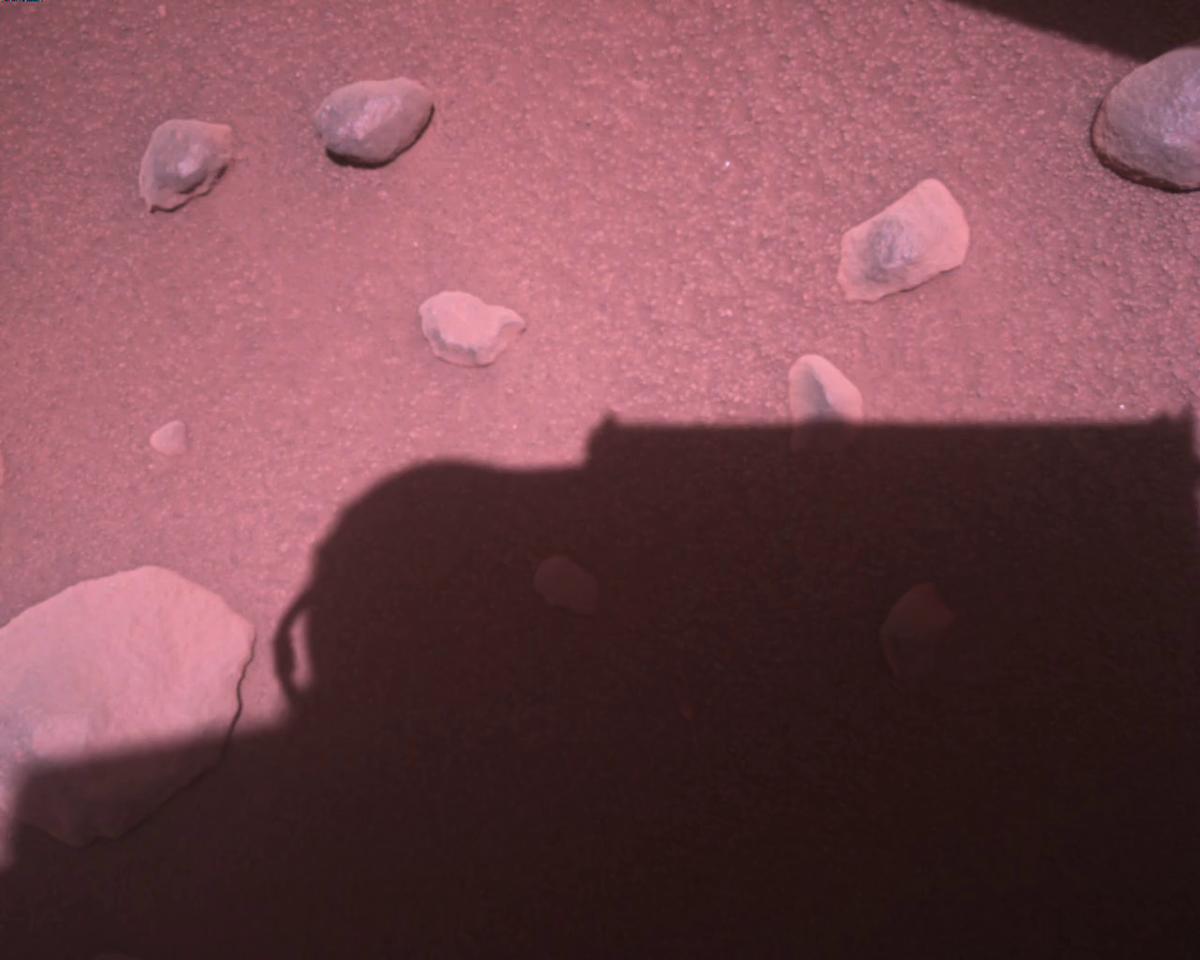 This image was taken by EDL_RDCAM onboard NASA's Mars rover Perseverance on Sol 831