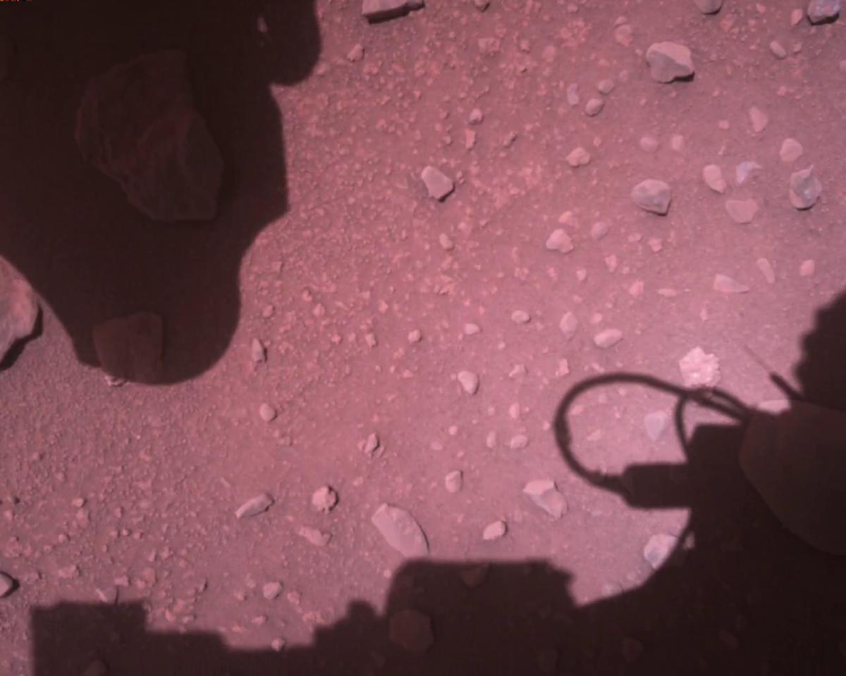 This image was taken by EDL_RDCAM onboard NASA's Mars rover Perseverance on Sol 831