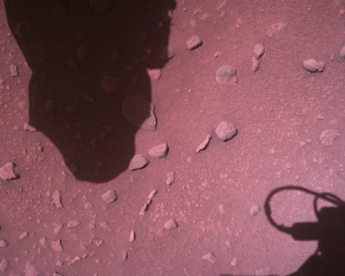This image was taken by EDL_RDCAM onboard NASA's Mars rover Perseverance on Sol 831