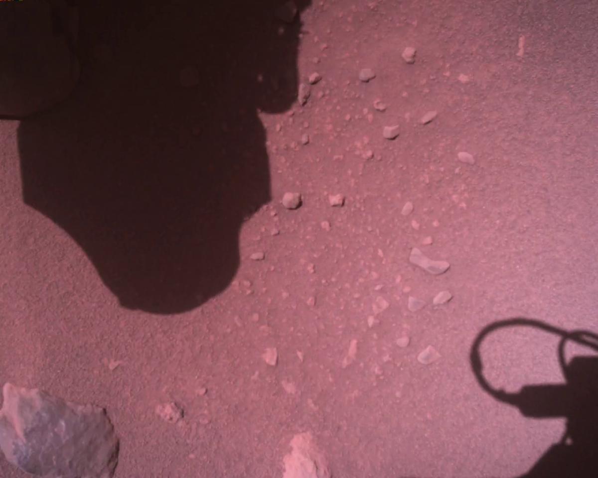 This image was taken by EDL_RDCAM onboard NASA's Mars rover Perseverance on Sol 831