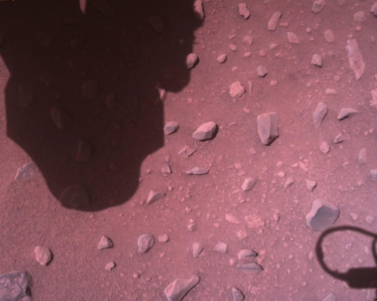This image was taken by EDL_RDCAM onboard NASA's Mars rover Perseverance on Sol 831