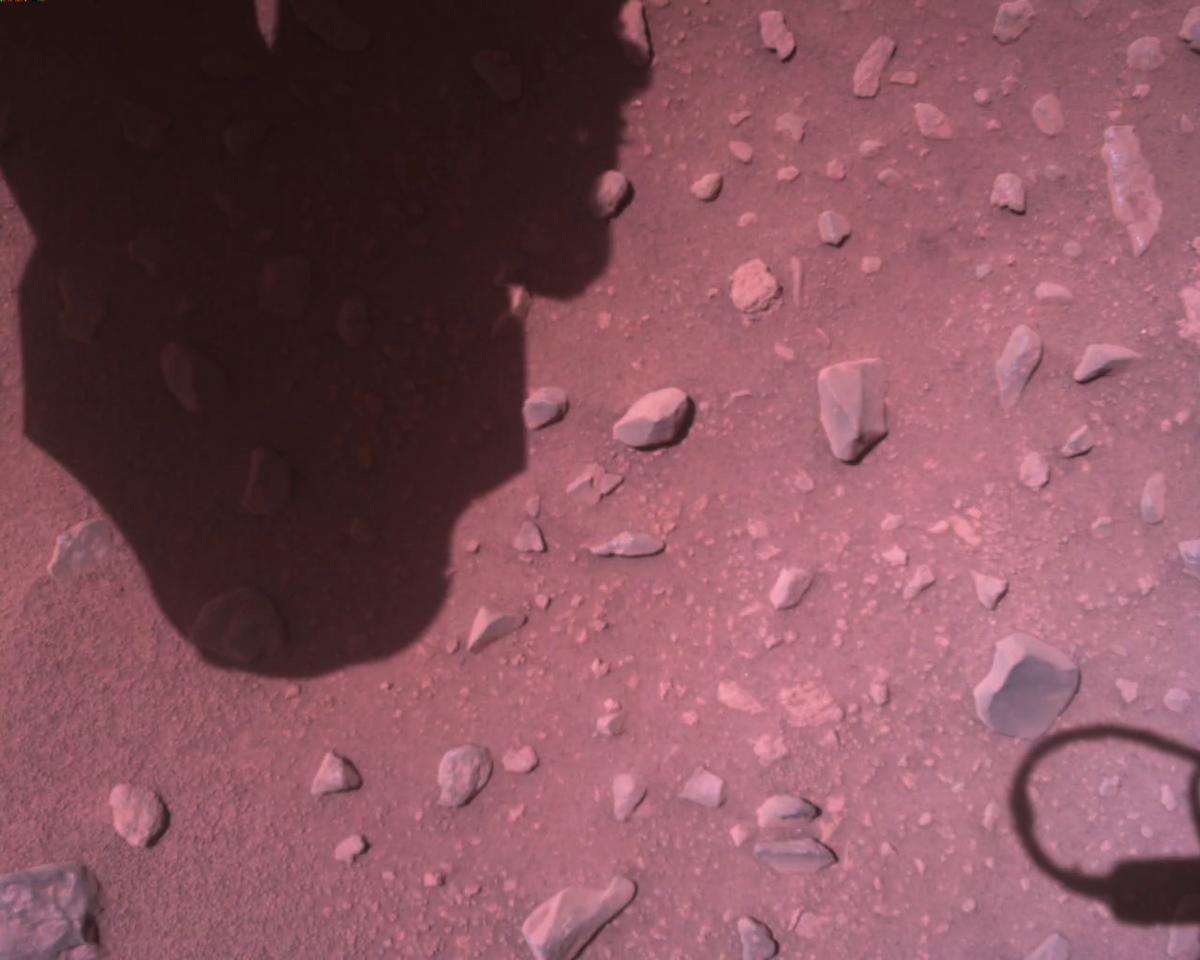 This image was taken by EDL_RDCAM onboard NASA's Mars rover Perseverance on Sol 831