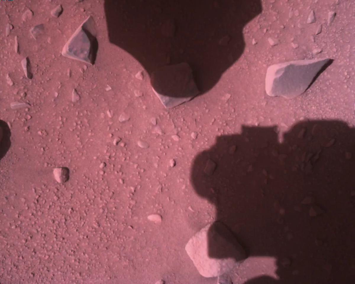 This image was taken by EDL_RDCAM onboard NASA's Mars rover Perseverance on Sol 831