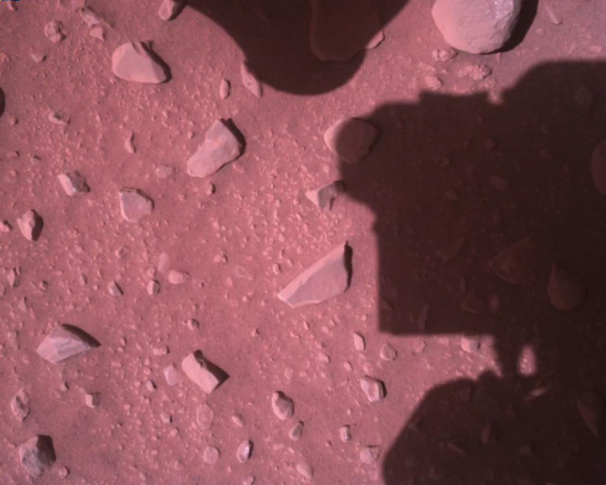 This image was taken by EDL_RDCAM onboard NASA's Mars rover Perseverance on Sol 831