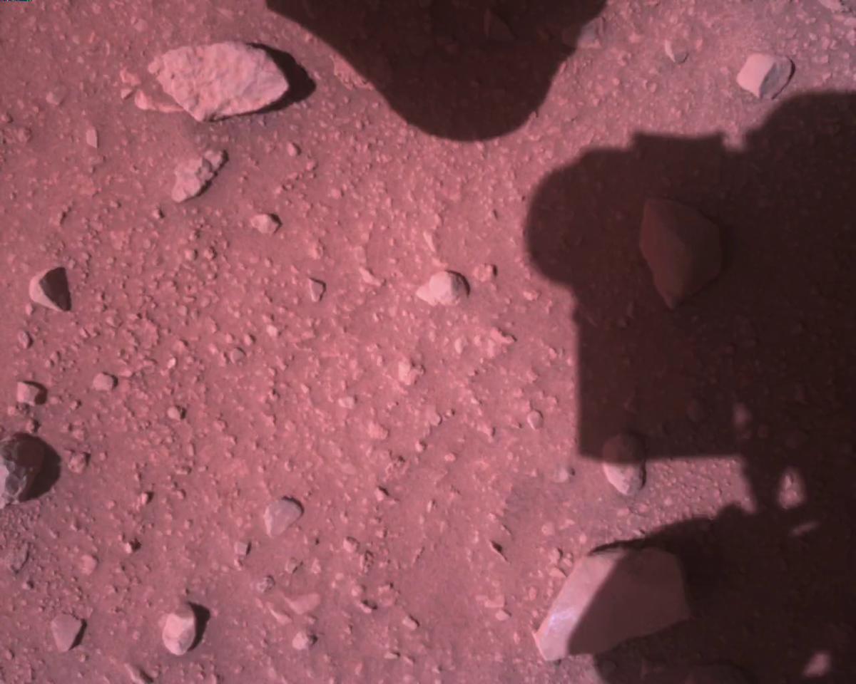 This image was taken by EDL_RDCAM onboard NASA's Mars rover Perseverance on Sol 831