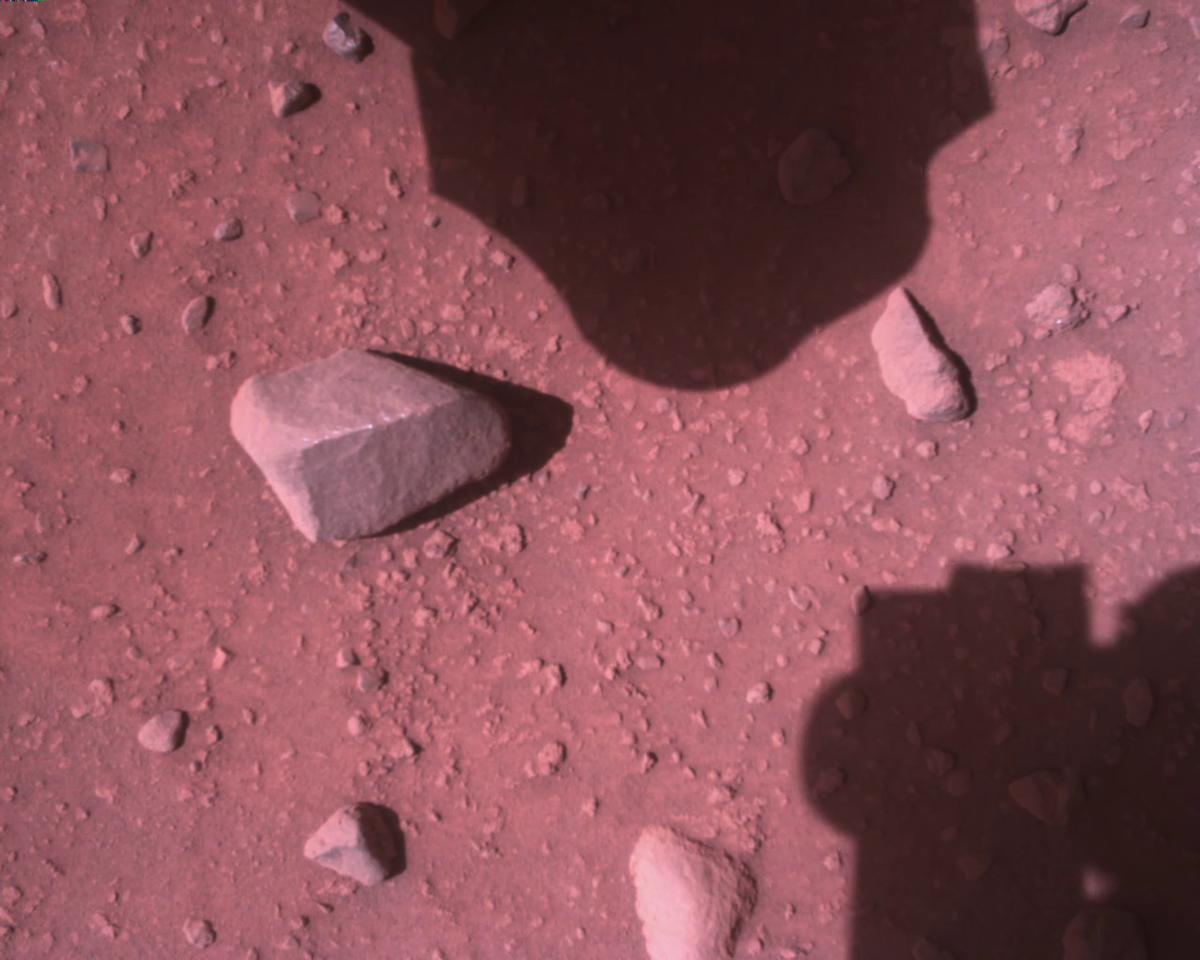 This image was taken by EDL_RDCAM onboard NASA's Mars rover Perseverance on Sol 831