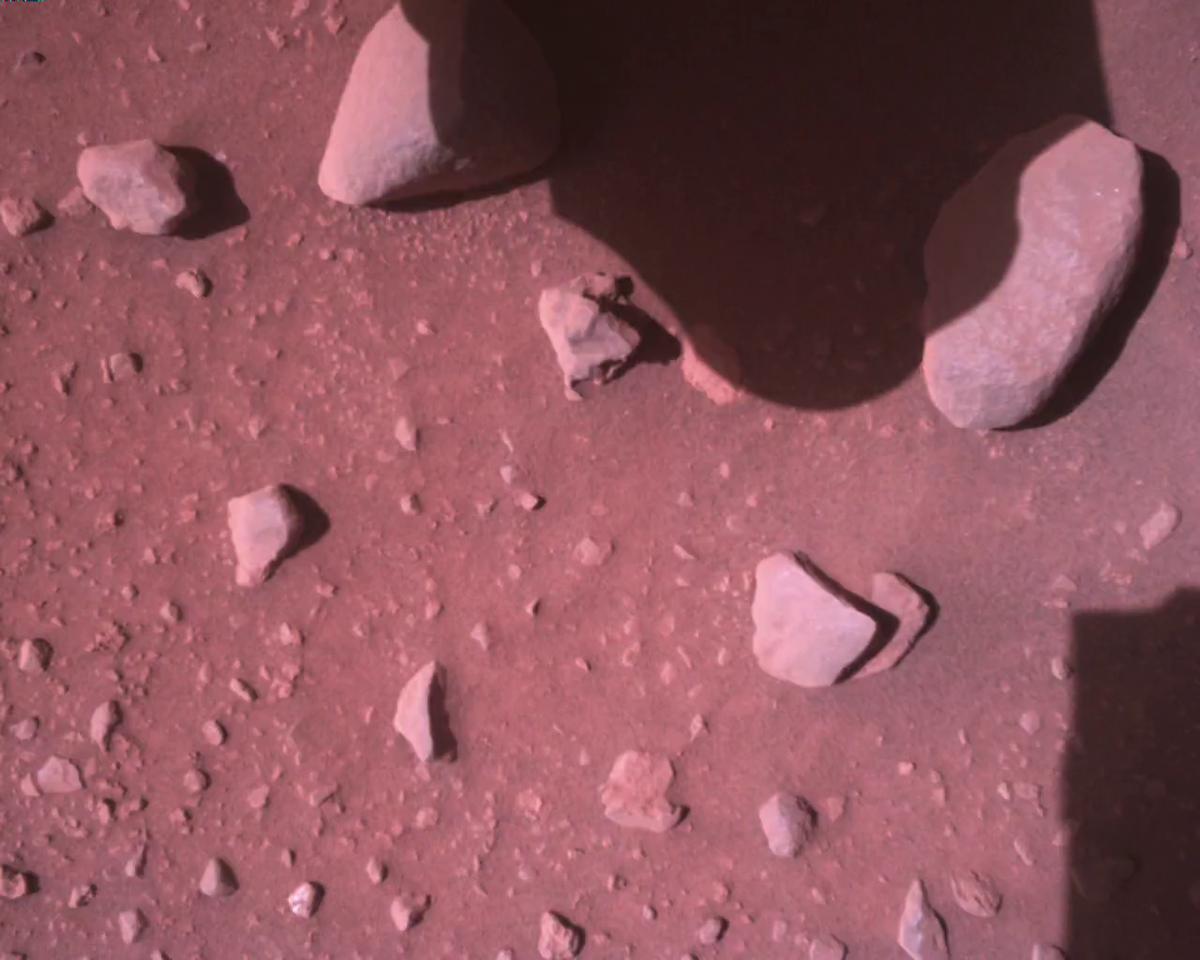 This image was taken by EDL_RDCAM onboard NASA's Mars rover Perseverance on Sol 831