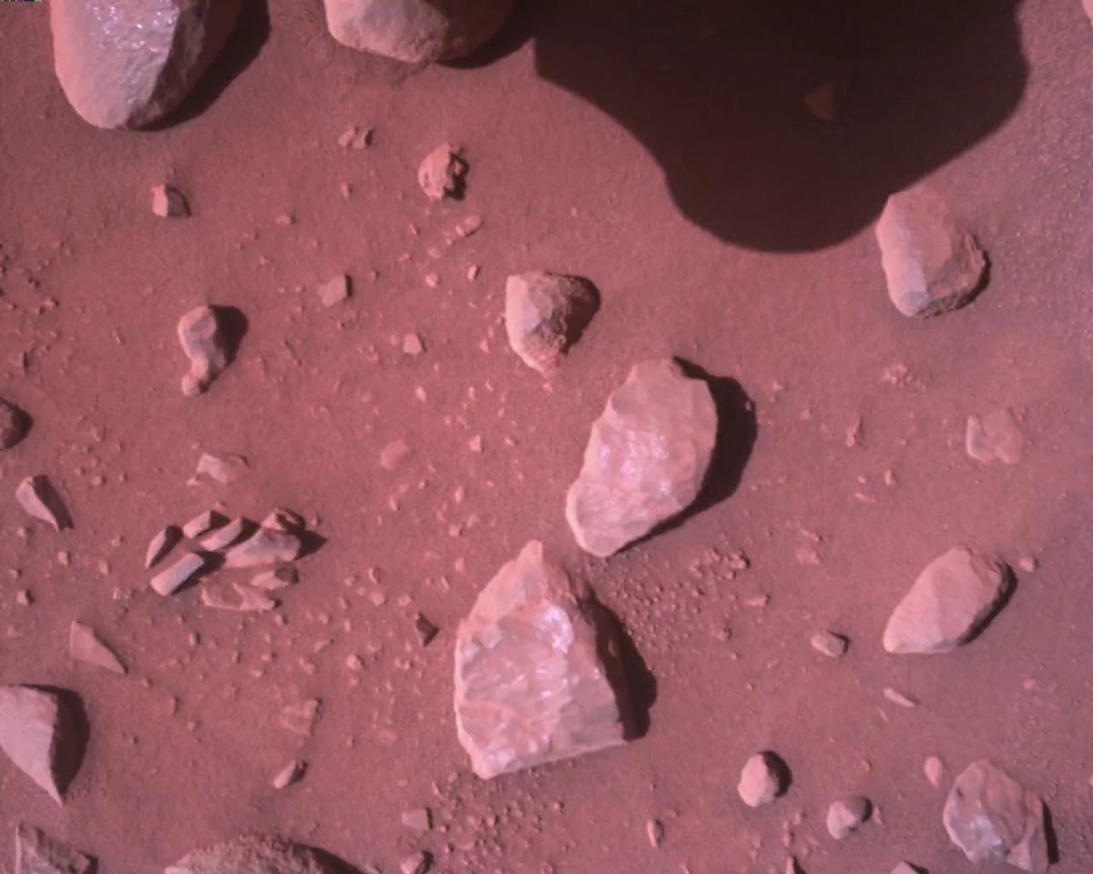 This image was taken by EDL_RDCAM onboard NASA's Mars rover Perseverance on Sol 831