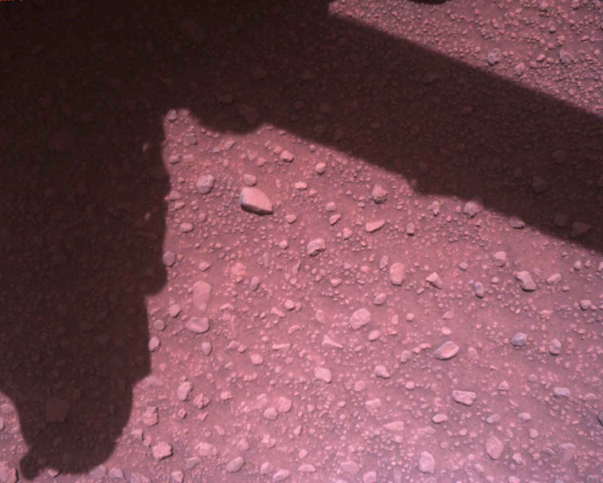This image was taken by EDL_RDCAM onboard NASA's Mars rover Perseverance on Sol 840