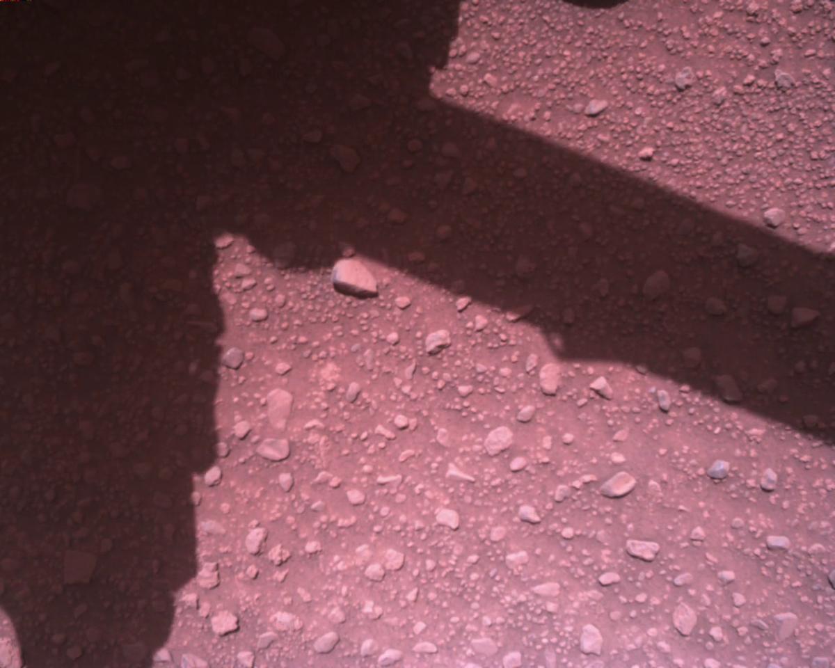 This image was taken by EDL_RDCAM onboard NASA's Mars rover Perseverance on Sol 840