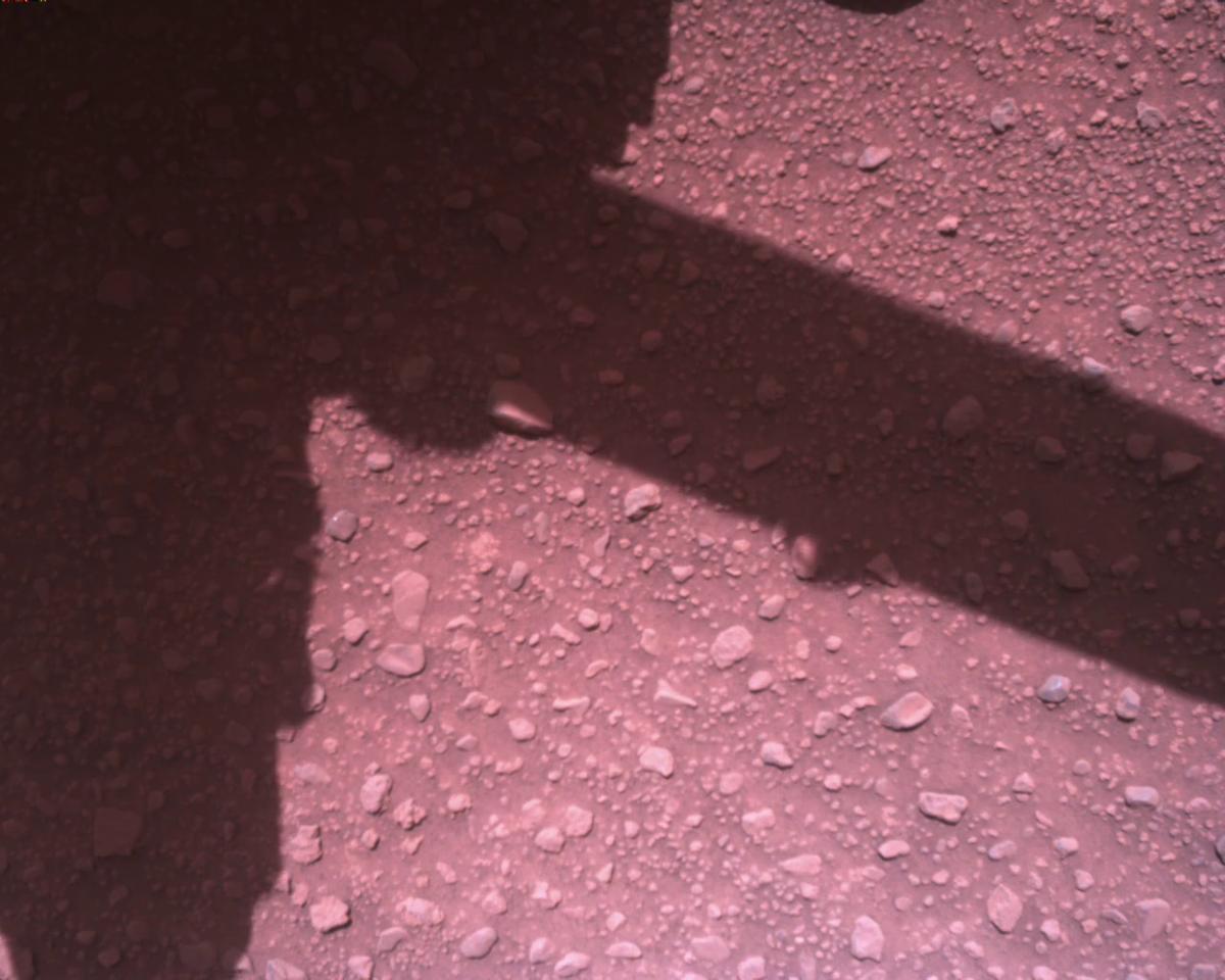 This image was taken by EDL_RDCAM onboard NASA's Mars rover Perseverance on Sol 840