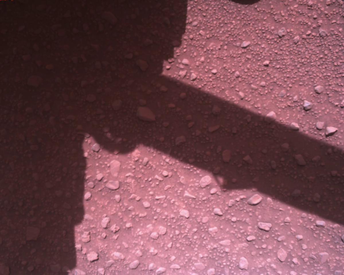 This image was taken by EDL_RDCAM onboard NASA's Mars rover Perseverance on Sol 840